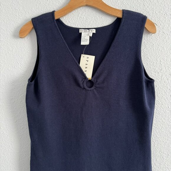 Spanner Sweater Tank Shell  Size Large Blue Women Top - Picture 7 of 12